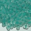 25 grams of 3x7mm Teal Lined Matte Crystal Farfalle Seed Beads